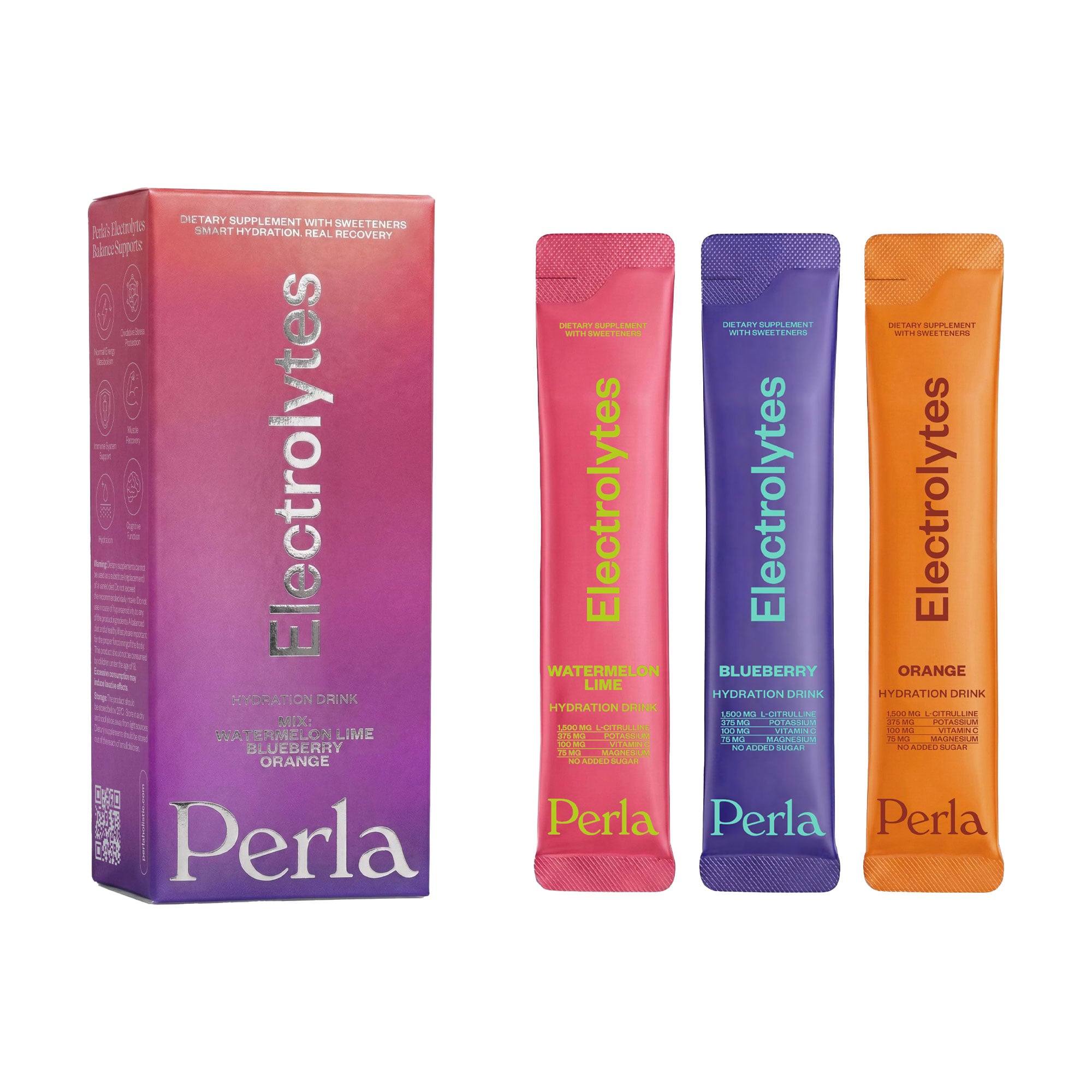 Електроліти Perla Helsa Electrolytes Mix Мікс смаків, в стіках, 20*10 г